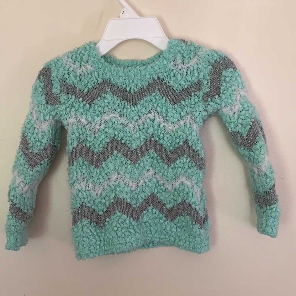 Cat & Jack Knit sweater Size 4T Mint Gray